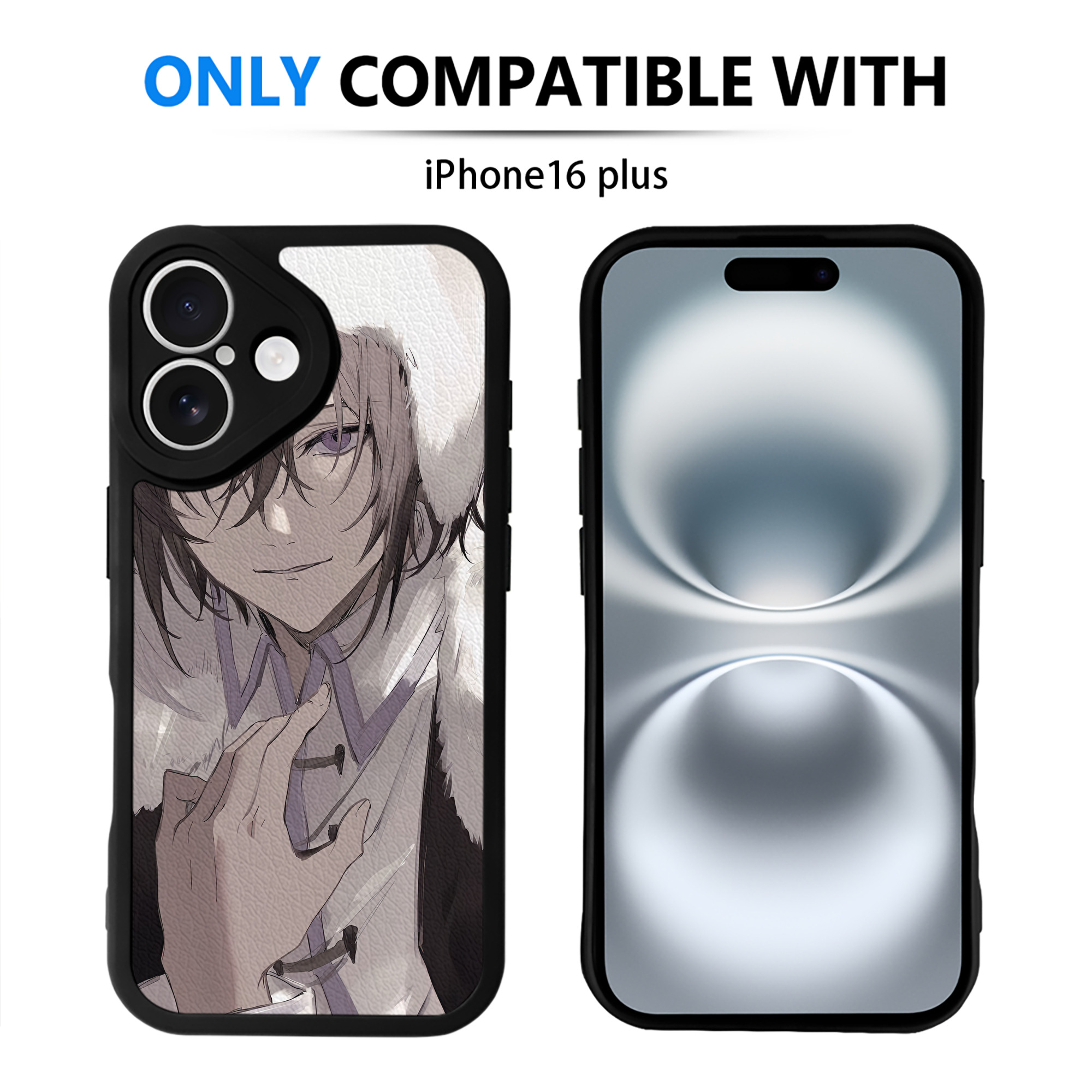 （画像用） 文豪ストレイドッグス Bungo Stray Dogs 【iPhone 16シリーズ対応】シリコンスマホケース（レザー調） 材質：シリコン